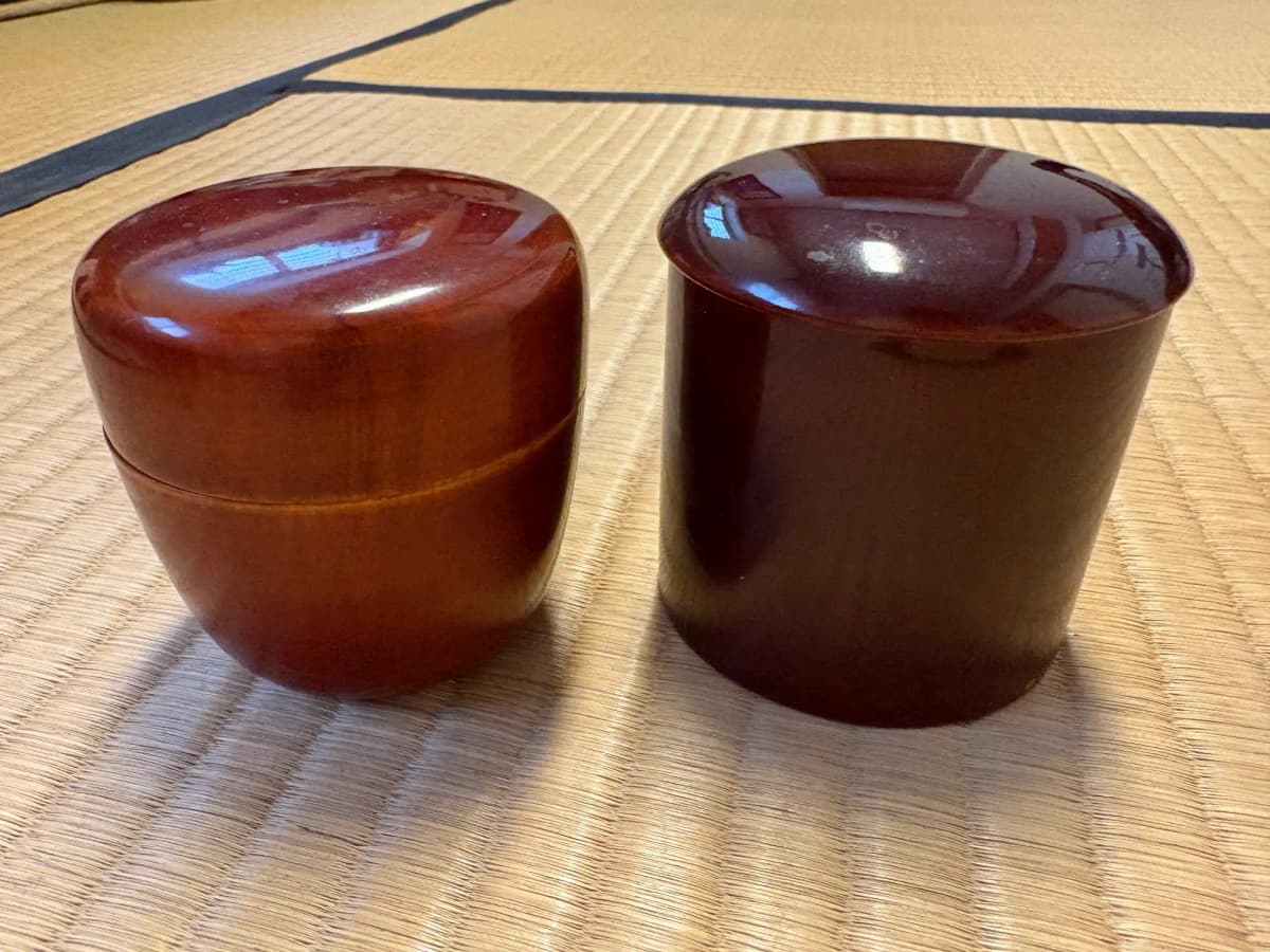 茶器の種類（棗型・金輪寺型）