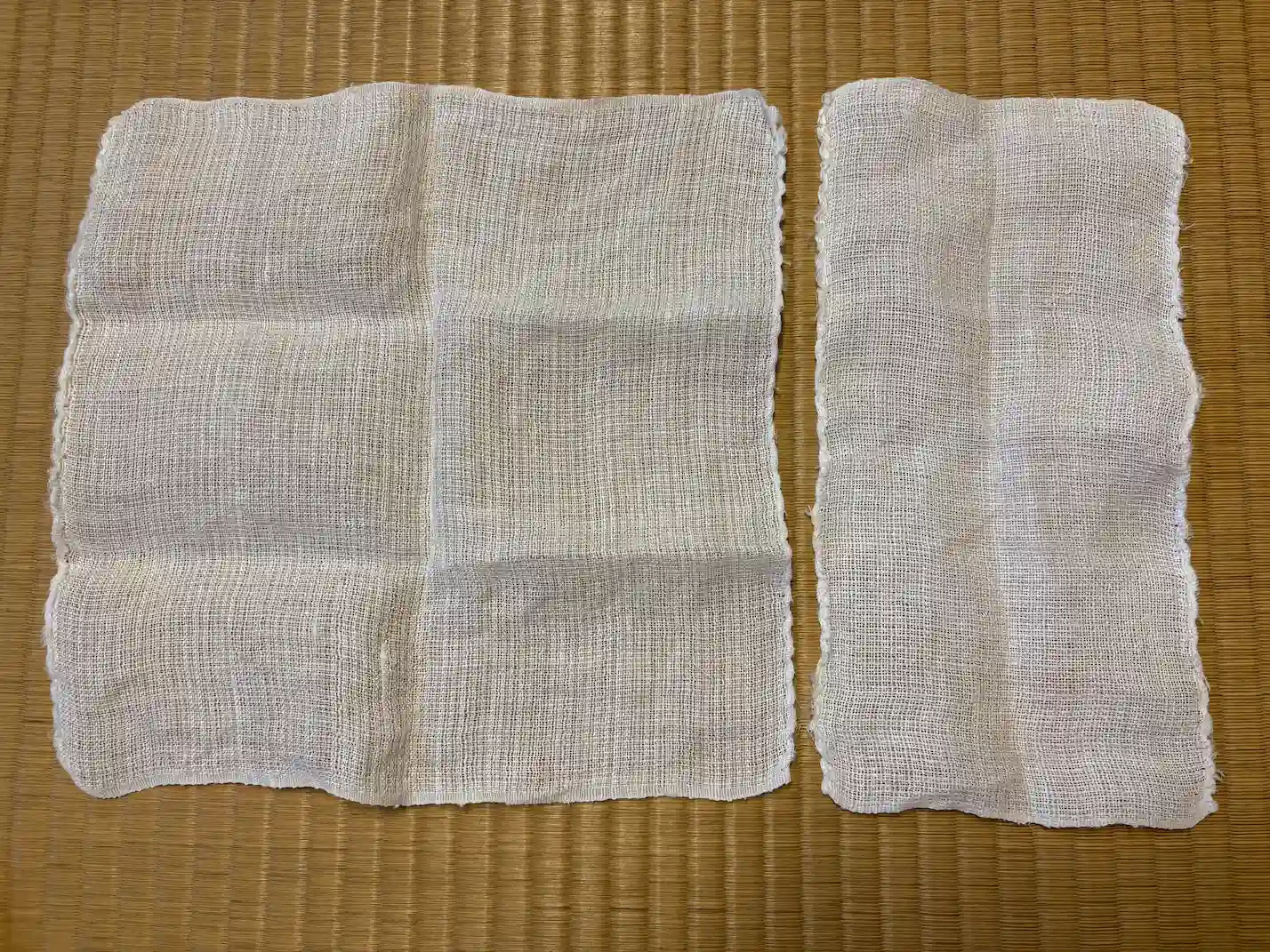 大茶巾と一般的な茶巾の比較