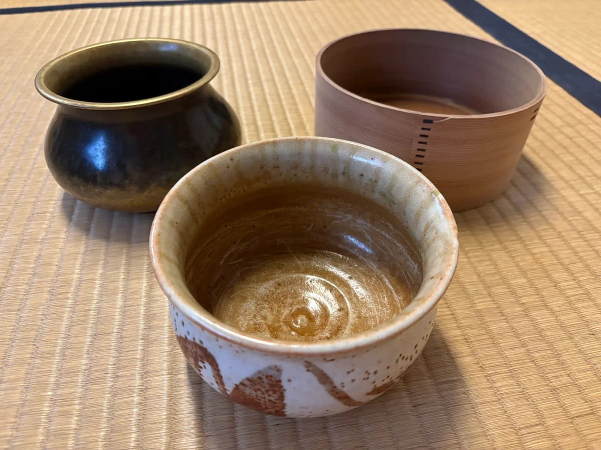 建水の種類（陶器製・金属製・曲げ）