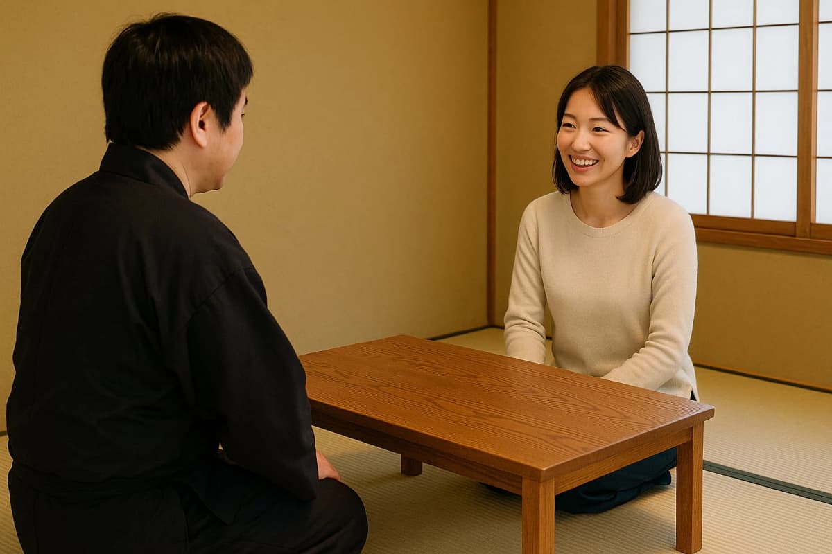 説明を受ける様子